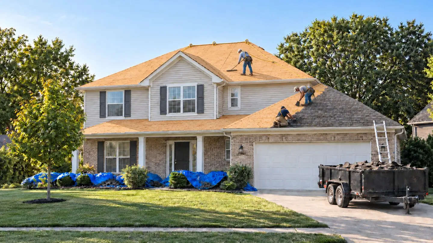 Tear-off moves to the garage roof